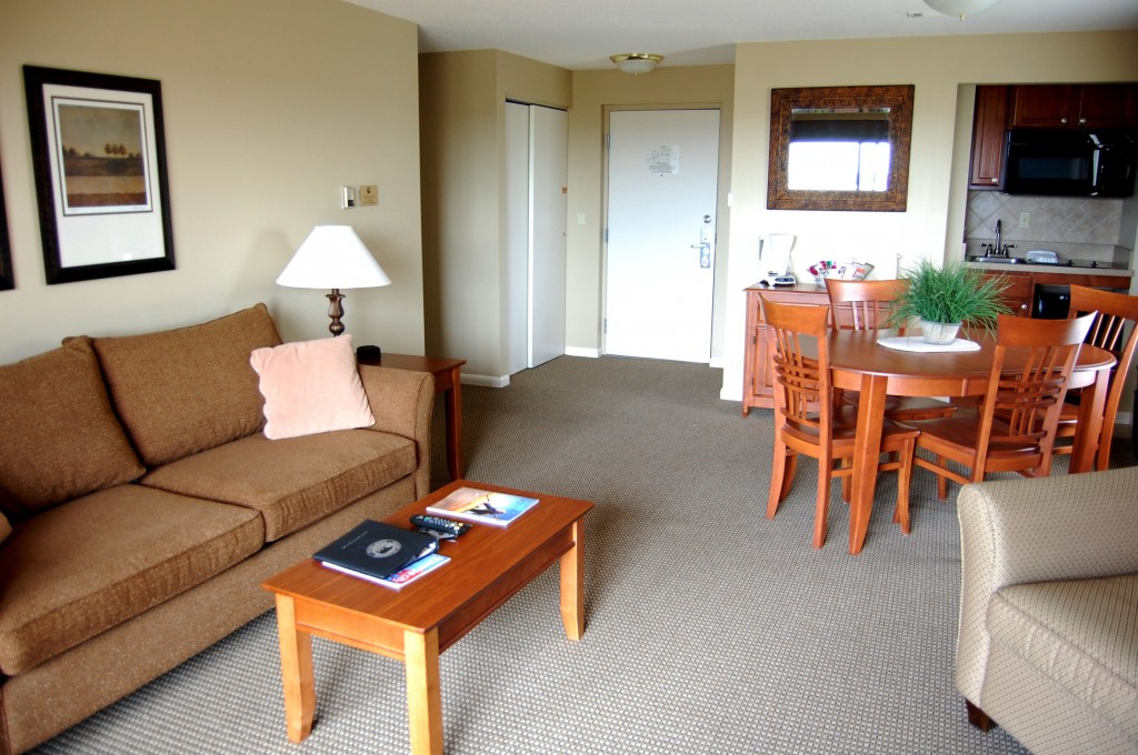 Living room of the condo